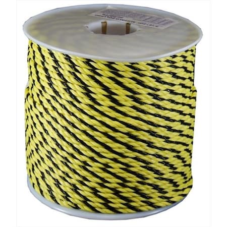 Gizmo 25 x 600 ft. Buffalo Twisted Polypro Rope in Yellow and Black GI585965